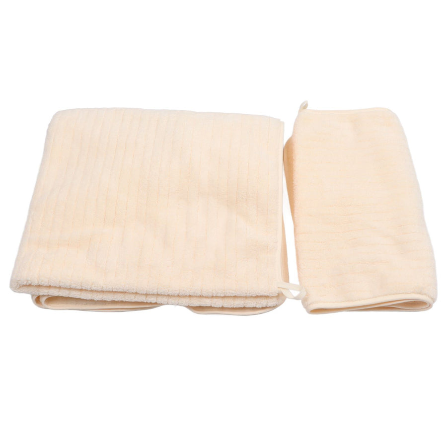 2 Piece Towel Set Soft Coral Velvet Highly Absorbent Quick Drying Lightweight Hand Towels and Bath Towels for Bathroom