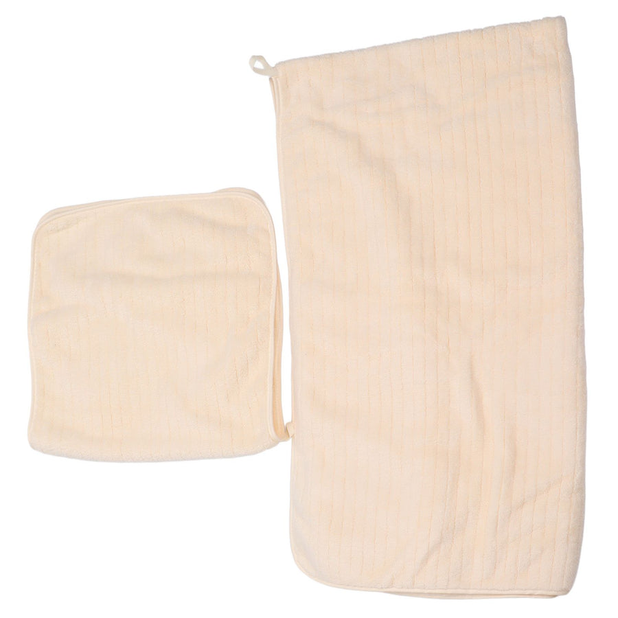 2 Piece Towel Set Soft Coral Velvet Highly Absorbent Quick Drying Lightweight Hand Towels and Bath Towels for Bathroom