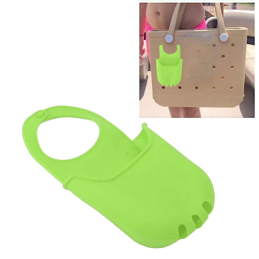Beach Bag Phone Holder Accessory EVA Quick Access Beach Bag Insert Phone Holder Decoration for Travel Green