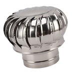 Chimney Rotating Ventilator Cap Stainless Steel Anti Downdraught Chimney Cap with Clamp Thickened 150 Type