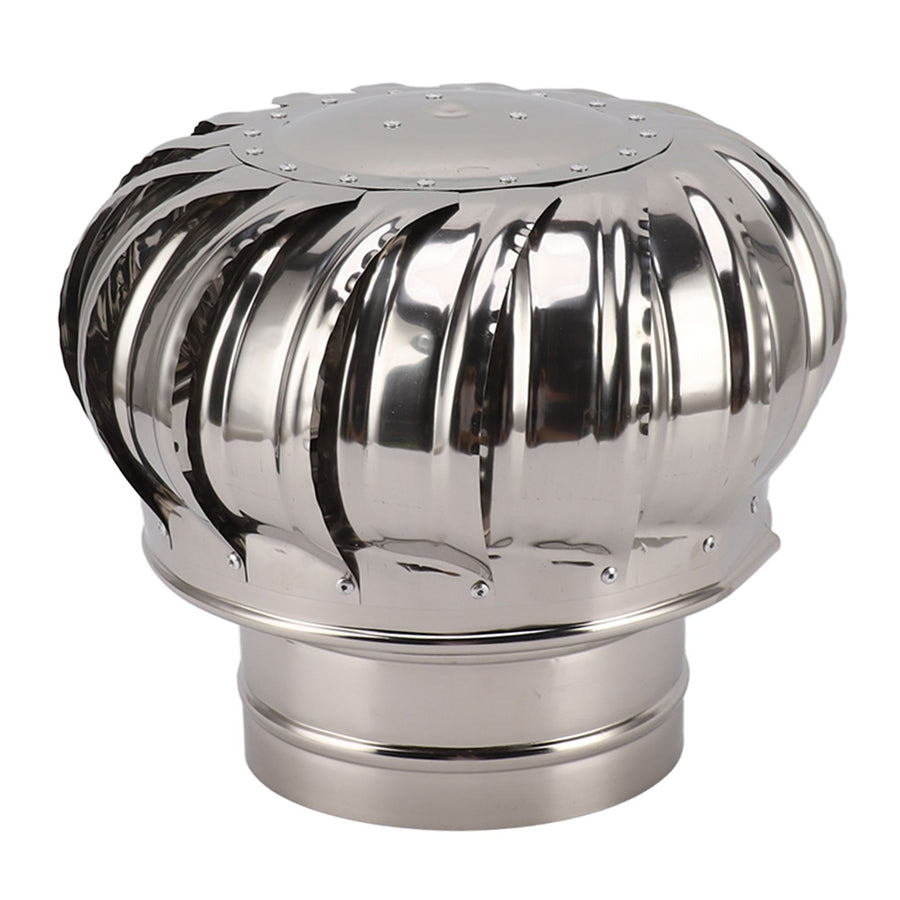 Chimney Rotating Ventilator Cap Stainless Steel Anti Downdraught Chimney Cap with Clamp Thickened 150 Type