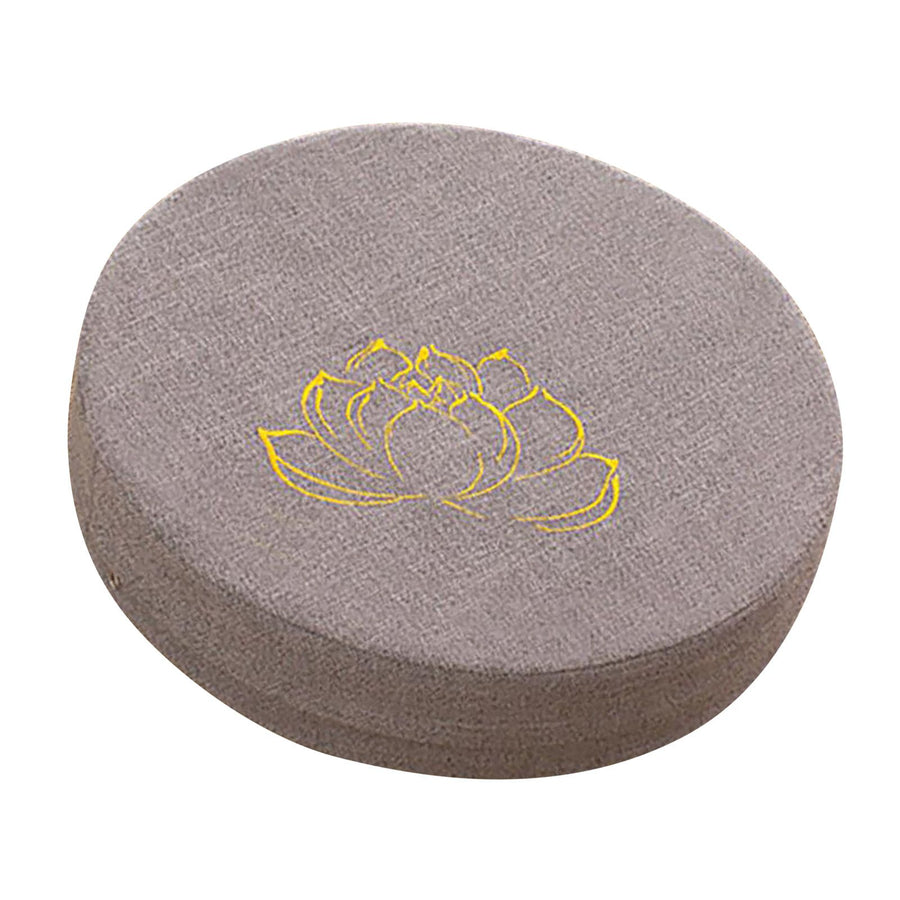 Meditation Cushion Round Hard Foam Cotton Linen Detachable Washable Comfortable Floor Pillow Mat for Balcony Living Room Tatami Grey