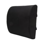Seat Cushion and Lumbar Support Pillow Black Suede Memory Foam Reduce Tailbone Pressure Chair Pads for Office Car