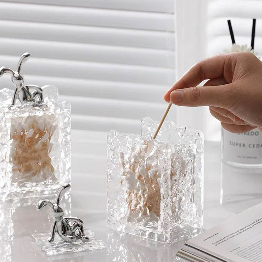 Cotton Swab Box Durable Acrylic Cotton Swab Holder Multifunctional Toothpick Box Cotton Pad Holder for Home
