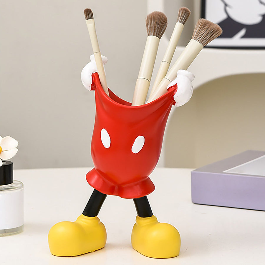 Cartoon Pen Holder Cute Anime Desktop Stationery Pen Storage Holder Ornaments Makeup Brush Holder