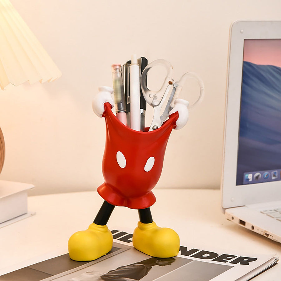 Cartoon Pen Holder Cute Anime Desktop Stationery Pen Storage Holder Ornaments Makeup Brush Holder
