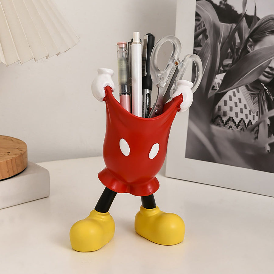 Cartoon Pen Holder Cute Anime Desktop Stationery Pen Storage Holder Ornaments Makeup Brush Holder