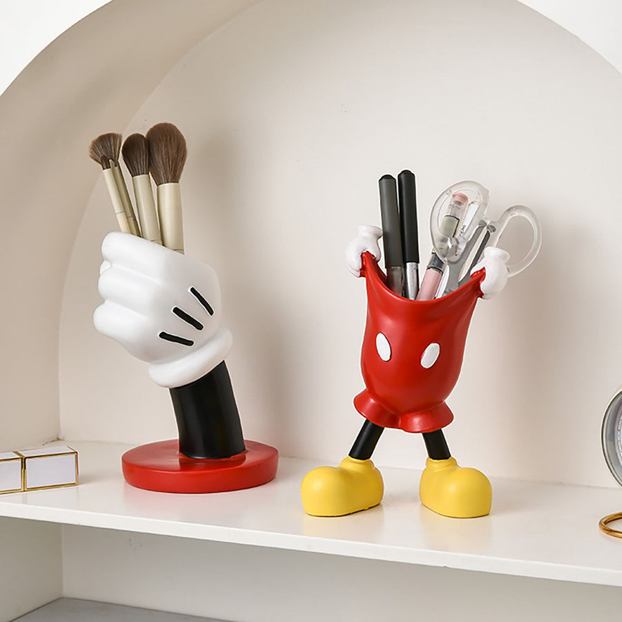 Cartoon Pen Holder Cute Anime Desktop Stationery Pen Storage Holder Ornaments Makeup Brush Holder
