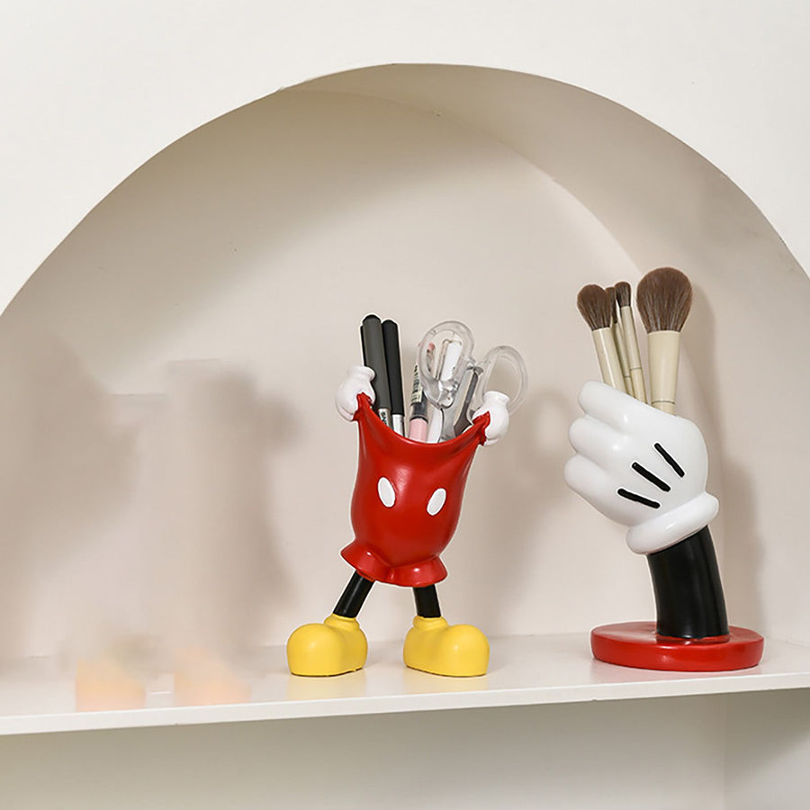 Cartoon Pen Holder Cute Anime Desktop Stationery Pen Storage Holder Ornaments Makeup Brush Holder