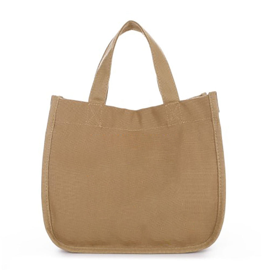 Lunch Bag Canvas Large Capacity Stylish Multifunctional Practical Comfortable Handle Mommy Bag for Outdoor Camping Companies School Khaki