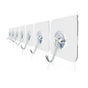 7PCS Adhesive Wall Hook Hole Free Transparent Self Adhesive Towel Coat Hook for Bathroom Door Back