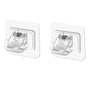 2Pcs Curtain Rod Holder Self Adhesive Transparent Sturdy ABS Adjustable Curtain Pole Bracket for House Office Fixing