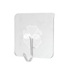 22pcs Self Adhesive Hooks Seamless Transparent Load Bearing 20kg Multifunction Kitchen Wall Hooks Coat Hooks