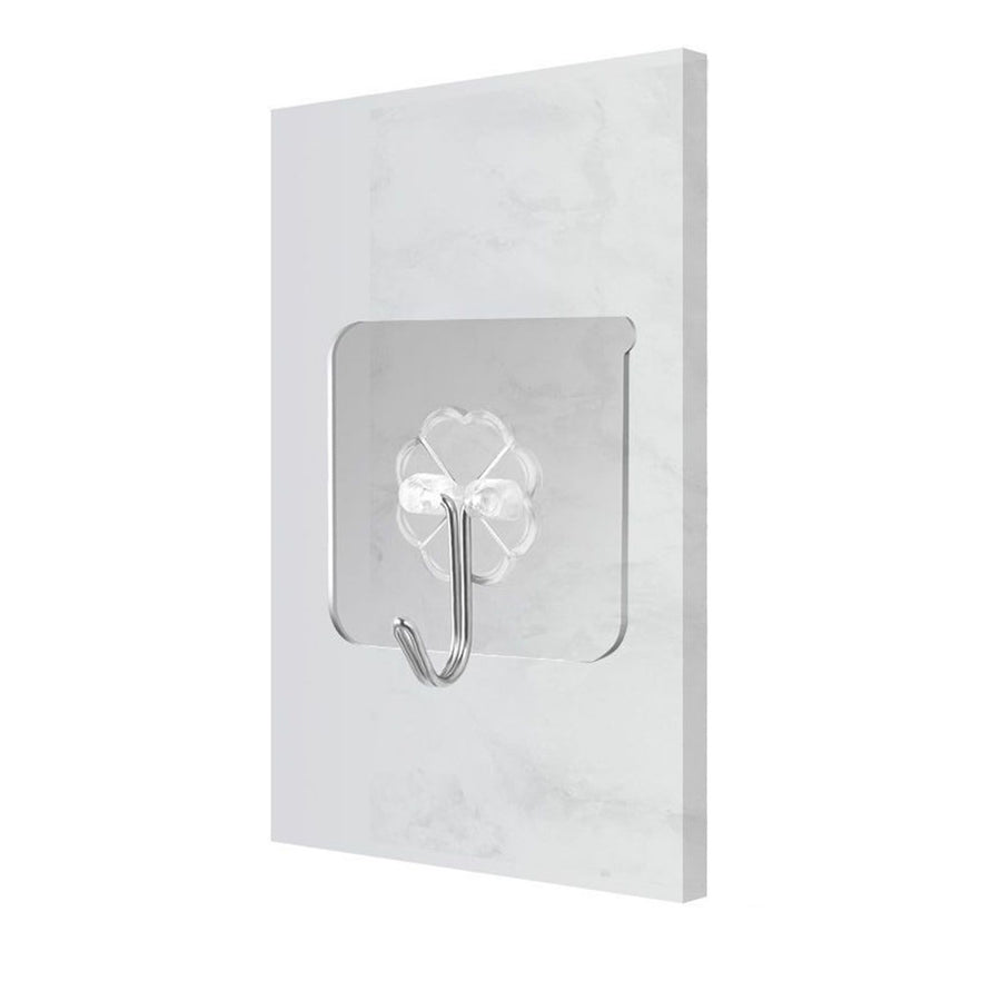 22pcs Self Adhesive Hooks Seamless Transparent Load Bearing 20kg Multifunction Kitchen Wall Hooks Coat Hooks