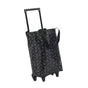 Shopping Cart Foldable Portable Grocery Cart Oxford Fabric Shopping Trolley with Wheels Extendable Handle for Travel Black Line