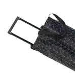 Shopping Cart Foldable Portable Grocery Cart Oxford Fabric Shopping Trolley with Wheels Extendable Handle for Travel Black Line