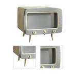 TV Shaped Tissue Box Multifunctional Fashionable Cute Napkin Box Desktop Decoration for Room Bathroom Kitchen Dining White