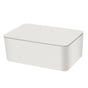 Wipes Contanier Waterproof White Wide Opening Lid Design Strong PP Tissue Paper Box for Office Bedroom Living Room