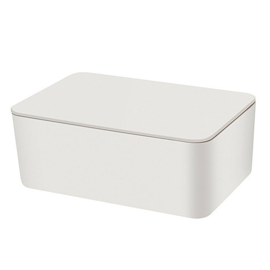 Wipes Contanier Waterproof White Wide Opening Lid Design Strong PP Tissue Paper Box for Office Bedroom Living Room