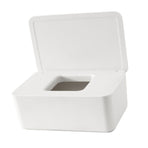 Wipes Contanier Waterproof White Wide Opening Lid Design Strong PP Tissue Paper Box for Office Bedroom Living Room