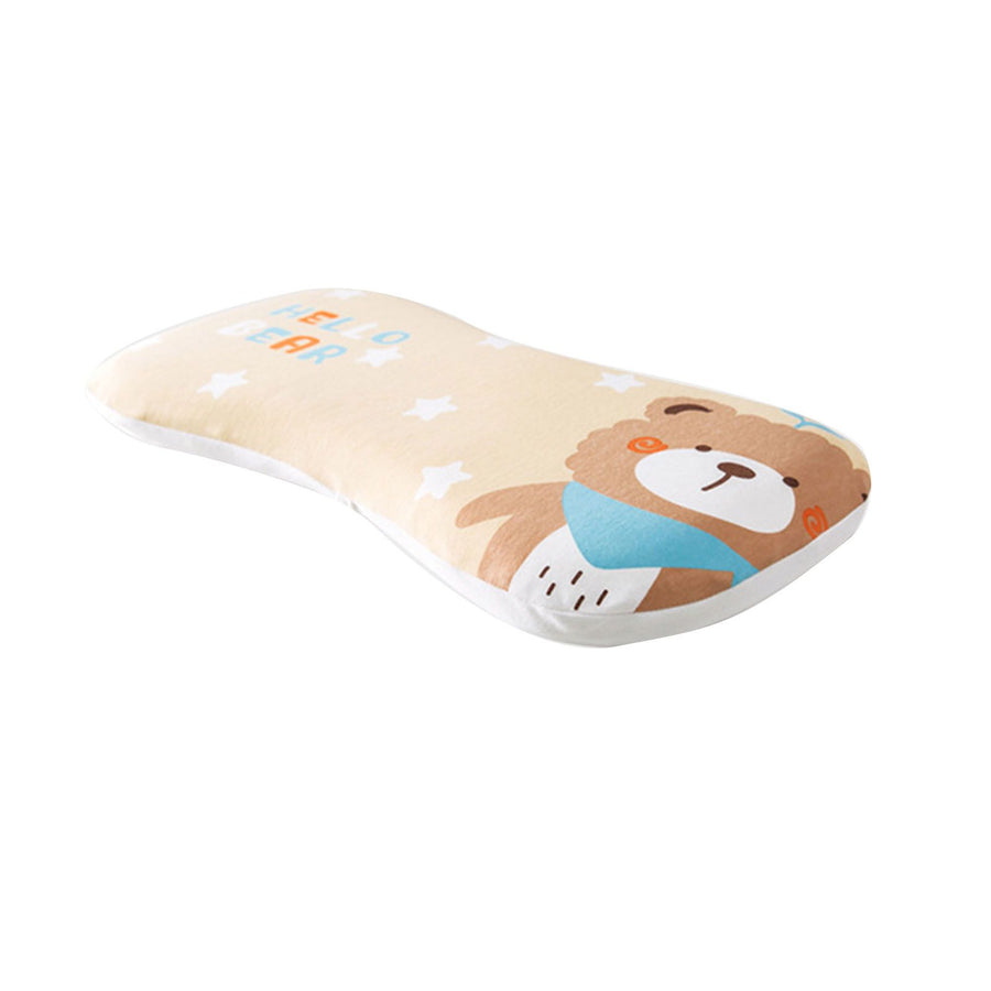 Double Layer Adjustable Kids Memory Foam Pillow Washable Neck Protection Toddler Pillow for Kindergarten Nap Little Bear 3cm