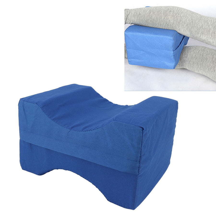 Knee Pillow for Side Sleepers Sponge Leg Positioner Knee Wedge Pillow with Detachable Cover for Hip Joint Lower Back Pains Relief