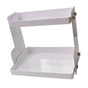 Desktop Storage Rack Double Layer Space Saving Multifunctional Desk Organizer for Dormitory Office White