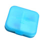 Travel Medicine Organizer Plastic Portable Mini Daily Medicine Case Capsules Container with 4 Compartments for Fish Oil Vitamins Supplements