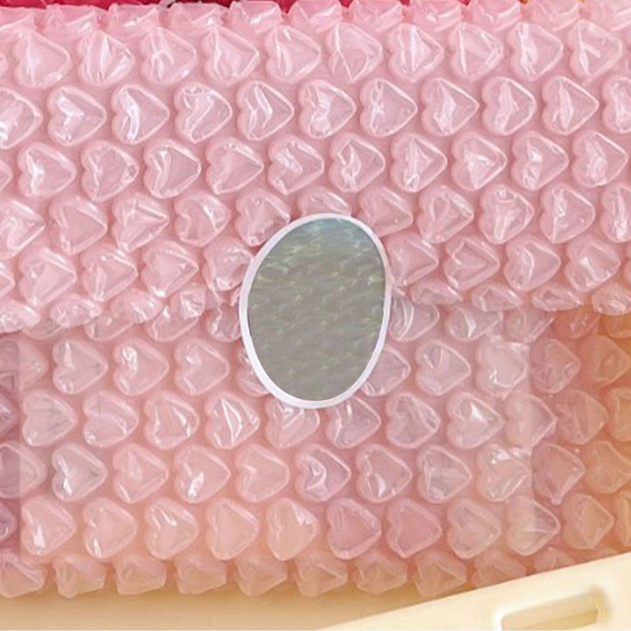 Small Bubble Bags PE Pink Heart Pattern Shockproof Waterproof Bubble Cushioning Bags for Packing Express Delivery