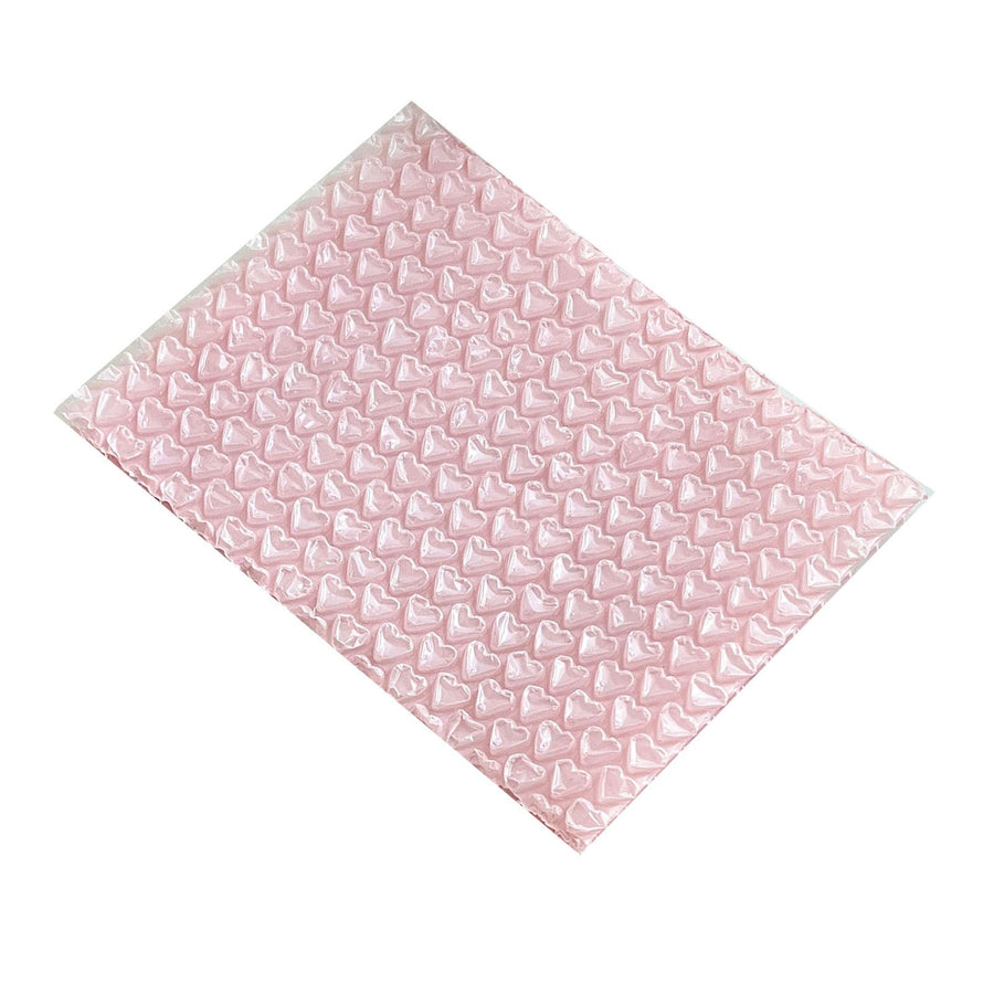 Small Bubble Bags PE Pink Heart Pattern Shockproof Waterproof Bubble Cushioning Bags for Packing Express Delivery