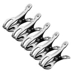 5Pcs Stainless Steel Clothespins Strong Clamping Rustproof Durable Lightweight Portable Metal Beach Towel Clips Clothes Pins Clips