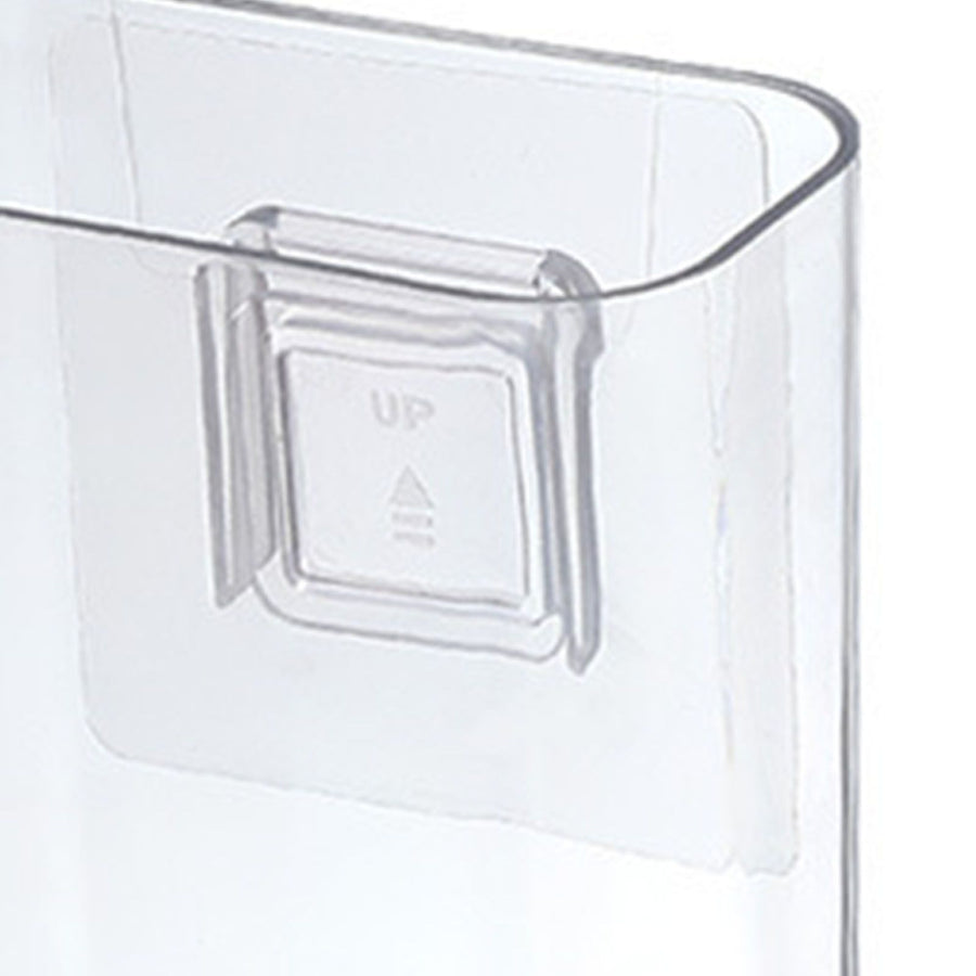 Wall Mount Organizer Sturdy Plastic Transparent Design Easy to Install Wall Remote Holder for Bedroom Living Room Small(4.7x4.0x2.0in)
