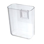 Wall Mount Organizer Sturdy Plastic Transparent Design Easy to Install Wall Remote Holder for Bedroom Living Room Small(4.7x4.0x2.0in)