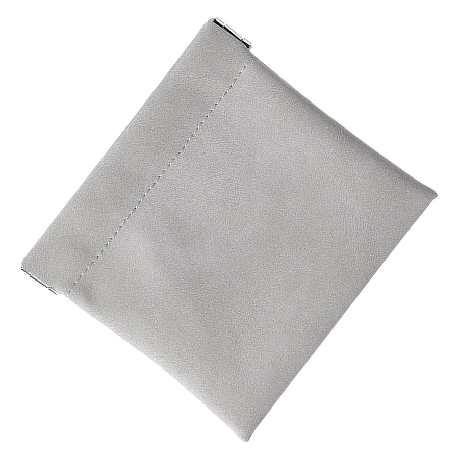 Pocket Cosmetic Bag Portable Cute Scratch Resistant PU Leather Travel Mini Makeup Storage Bag for Women Girl Grey Large size