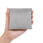 Pocket Cosmetic Bag Portable Cute Scratch Resistant PU Leather Travel Mini Makeup Storage Bag for Women Girl Grey Large size