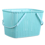 Shower Caddy Bin Strong Plastic Large Opening Smoothing Handle Draining Holes Shower Basket for Bathroom Beach Home