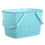 Shower Caddy Bin Strong Plastic Large Opening Smoothing Handle Draining Holes Shower Basket for Bathroom Beach Home