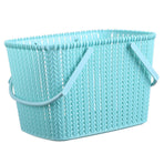 Shower Caddy Bin Strong Plastic Large Opening Smoothing Handle Draining Holes Shower Basket for Bathroom Beach Home