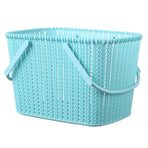 Shower Caddy Bin Strong Plastic Large Opening Smoothing Handle Draining Holes Shower Basket for Bathroom Beach Home