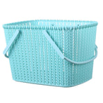 Shower Caddy Bin Strong Plastic Large Opening Smoothing Handle Draining Holes Shower Basket for Bathroom Beach Home