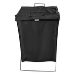 Laundry Basket with X Metal Frame Collapsible Laundry Hamper Standing Tall Rectangle Ample Capacity Dirty Clothes Organizer Black S