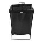 Laundry Basket with X Metal Frame Collapsible Laundry Hamper Standing Tall Rectangle Ample Capacity Dirty Clothes Organizer Black S