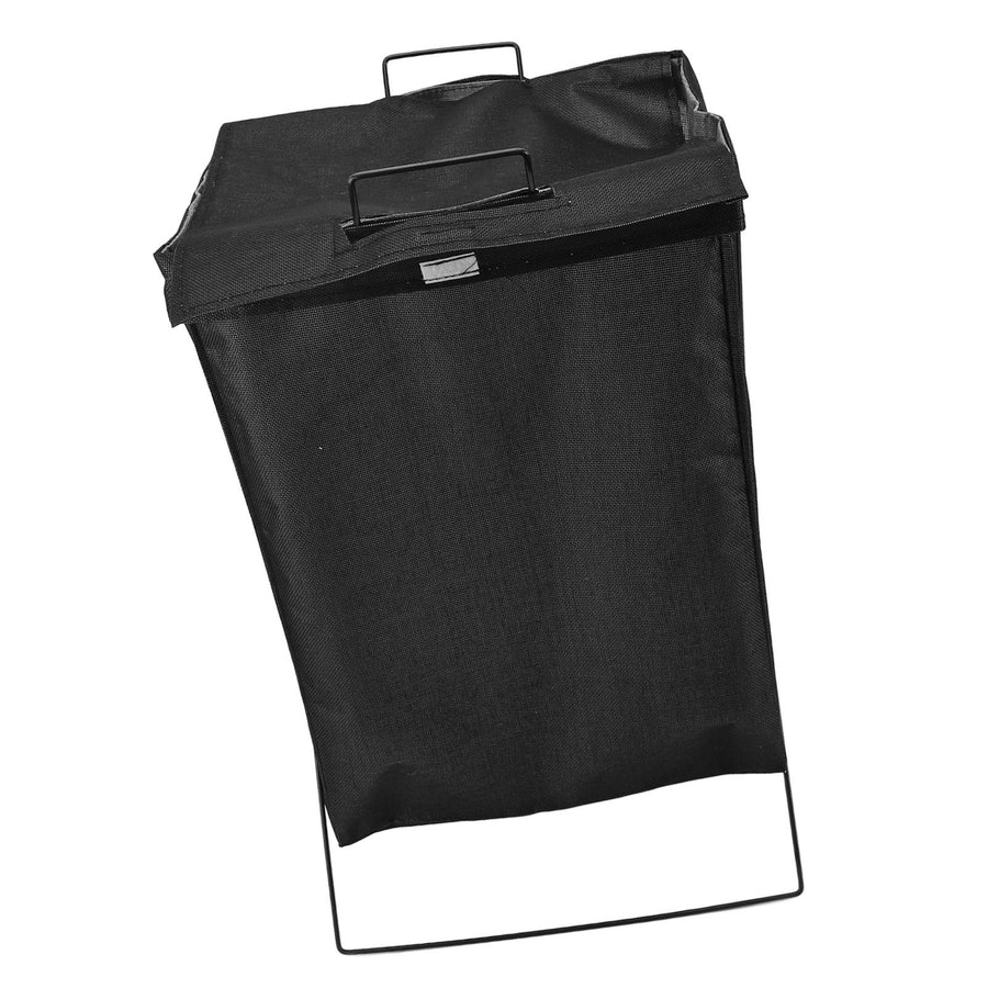 Laundry Basket with X Metal Frame Collapsible Laundry Hamper Standing Tall Rectangle Ample Capacity Dirty Clothes Organizer Black S