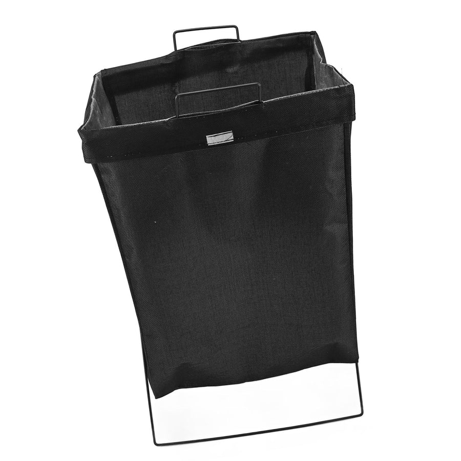 Laundry Basket with X Metal Frame Collapsible Laundry Hamper Standing Tall Rectangle Ample Capacity Dirty Clothes Organizer Black S