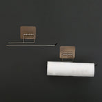 Towel Holder Wall Hanging Disposable Dishcloth Rack Stainless Steel Paper Towel Bar for Kitchen Bathroom