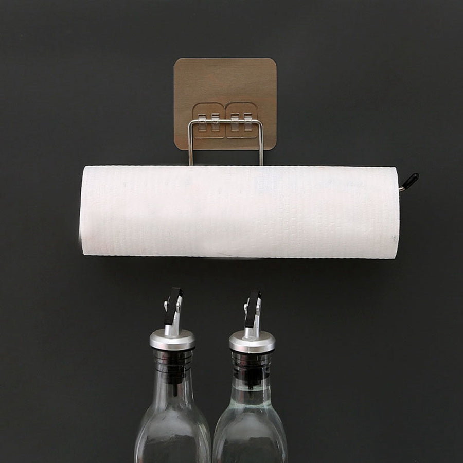 Towel Holder Wall Hanging Disposable Dishcloth Rack Stainless Steel Paper Towel Bar for Kitchen Bathroom