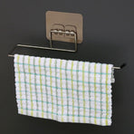 Towel Holder Wall Hanging Disposable Dishcloth Rack Stainless Steel Paper Towel Bar for Kitchen Bathroom