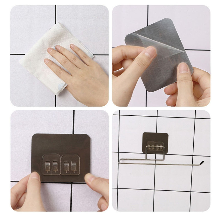 Towel Holder Wall Hanging Disposable Dishcloth Rack Stainless Steel Paper Towel Bar for Kitchen Bathroom