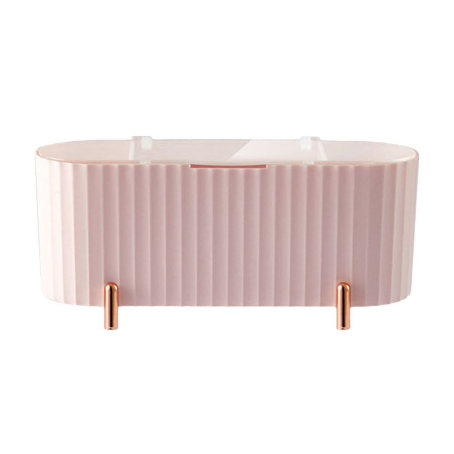 Dustproof Makeup Organizer Box Plastic Cotton Swab Pad Storage Container with Lid For Bathroom Home