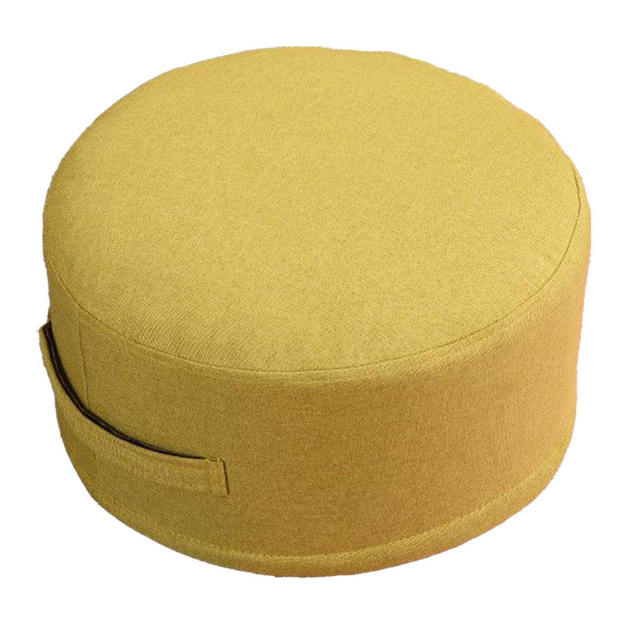 Floor Pillow 20cm Thickness Cotton Fabric Soft Comfortable Detachable Round Floor Cushion for Home Indoor Grass Green Diameter 36cm (Adult Style)